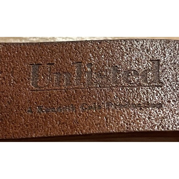 UNLISTED Belt Medium Brown Leather Western Cowgirl Rodeo Boho Patina Med Buckle - Picture 9 of 13